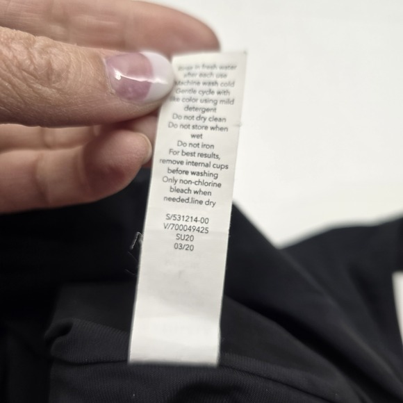 Athleta Bathing Suit Swimsuit Women LG Black One Piece Beach Summer Vacation - Picture 5 of 12